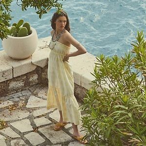 Free People Leanna Tube Strapless w/ Strap Option Dress In Ivory Combo - Size XS